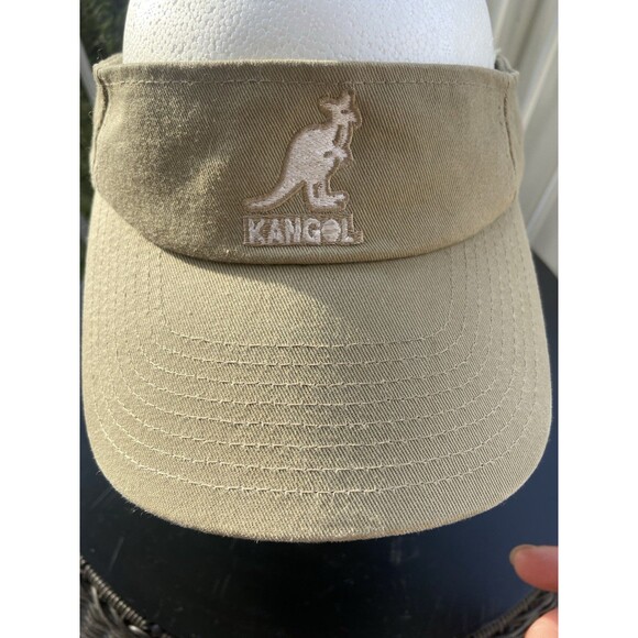 Kangol Cotton Twill Visor – Beige Khaki Adjustable - Picture 8 of 16